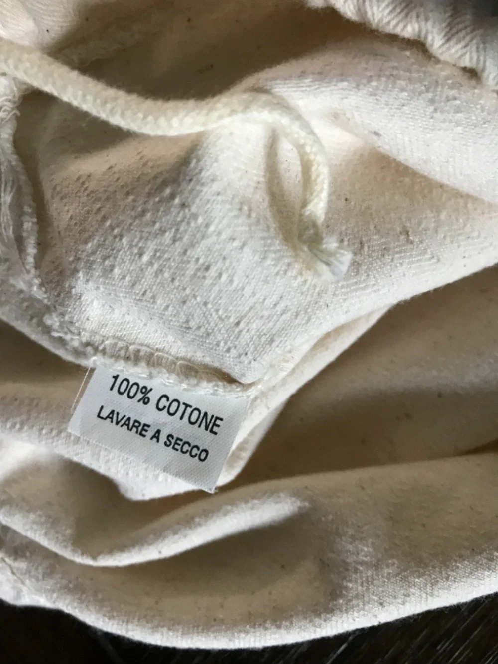 LORO PIANA COTTON DUST BAG